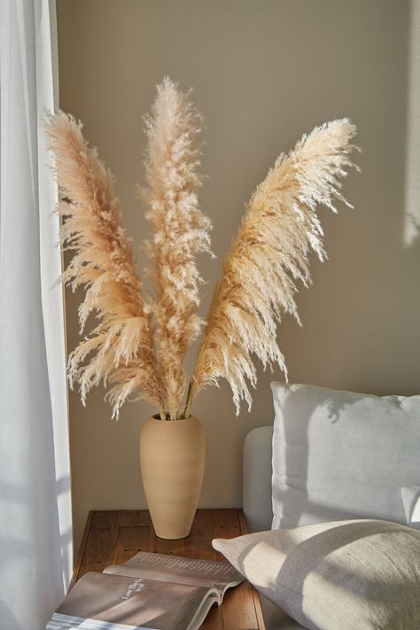 Dried Pampas Grass Decor, Bouquet Vase, Dried Pampas, Pampas Grass Decor, Grass Decor, Home Decor Wedding, Boho Wedding Decorations, Wedding Boho, Floor Vase