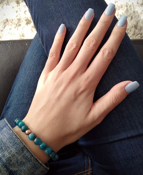 Ballerina Nails Spring, Bluish Gray Nails, Blue Ballerina Nails, Blue Ballerina, Gray Nails, Ballerina Nails, Nails Spring, Bluish Gray, Grey Blue