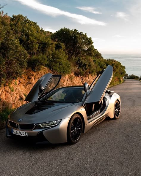 #bmw #i8 I8 Bmw, Hyper Cars, Best Car Seats, Bmw Sport, Bmw I, Grey Car, Green Prom, Luxury Car Interior, Bmw I8