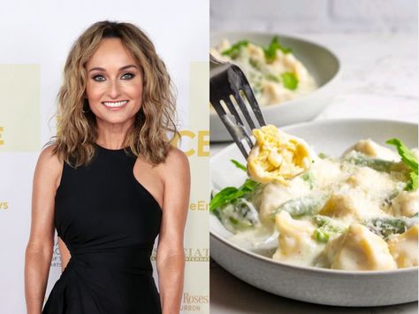 Giada De Laurentiis' Pear And Cheese Fiocchetti Brings Florence To Your Kitchen Pasta Giada, Anna Potatoes, Pommes Anna Recipe, Pear Ravioli, Pear And Cheese, Potatoes Anna, French Side Dishes, Asparagus Sauce, Fresh Pasta Dough