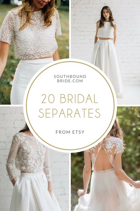 Long Sleeve Two Piece Wedding Dress, Wedding Bodice Separates, Boho Wedding Dress Separates, Bridal Separates Skirt, Simple Two Piece Wedding Dress, 2 Piece Boho Wedding Dress, Wedding Dress Top And Skirt, Beach Wedding Dress Two Piece, Bridal Skirts And Tops