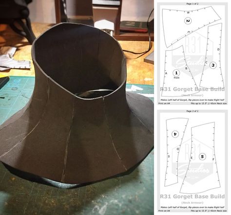 R31STUDIOS Foamsmith & Cosplay on Instagram: “So here it is, the next R31 basebuild Template, the Gorget/ Neck Armour Template! . FREE to download from the R31Studios website. Hit the…” Eva Foam Armor, Red Hood Cosplay, Comicon Cosplay, Foam Cosplay, Armadura Cosplay, Free Cosplay, Foam Props, Foam Armor, Batman Cosplay