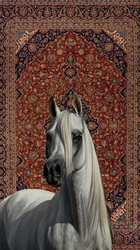 Geometric Wallpaper Hd, Arabic Horse, Space Phone Wallpaper, Persian Art Painting, Animal Illustration Art, Horse Inspiration, Ancient Persian, Iphone Wallpaper Hd Nature, Horse Aesthetic