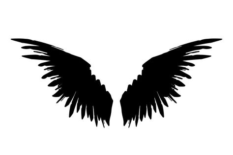 Crow Wings Drawing, Raven Wings Drawing, Black Wings Drawing, Crow Wings Tattoo, Raven Wing Tattoo, Raven Wings Tattoo, Raven Vector, Wings Black And White, Crow Wings