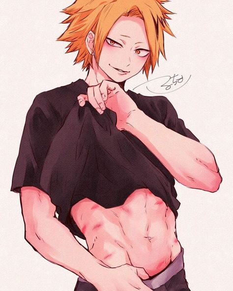 Human Pikachu, Badass Girl, Kaminari Denki, Bakugou Manga, Denki Kaminari, Hottest Anime Characters, Anime Guys Shirtless, Mia 3, Wallpaper Tumblr