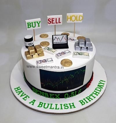 Sharemarket theme customised cake - Cake by Sweet Mantra - Custom/Theme cake studio Share Market Theme Cake, Cute Messages For Him, Customised Cakes, Cake Design For Men, Cake For Husband, Adult Birthday Cakes, Funny Birthday Cakes, 3d Cakes, Birthday Cakes For Men