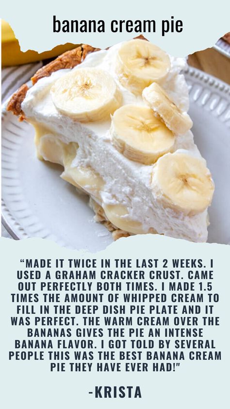 Homemade Banana Cream Pie, Banana Filling, Easy Banana Cream Pie, Pie Making, Banana Cream Pie Recipe, Banana Pie, Banana Slices, Banoffee Pie, Cream Pie Recipes