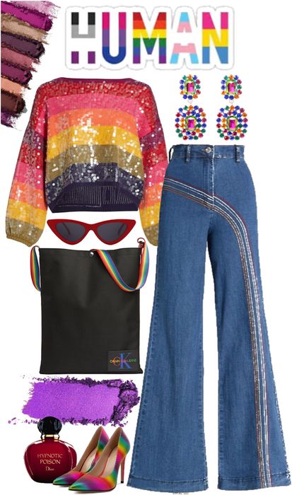 Ally Outfit | ShopLook Pride Ally Outfit, Pride Ally, Outfits Polyvore, Pride Outfit, Outfit Shoplook, Blue Outfit, Red And White, Outfit Ideas, Polyvore