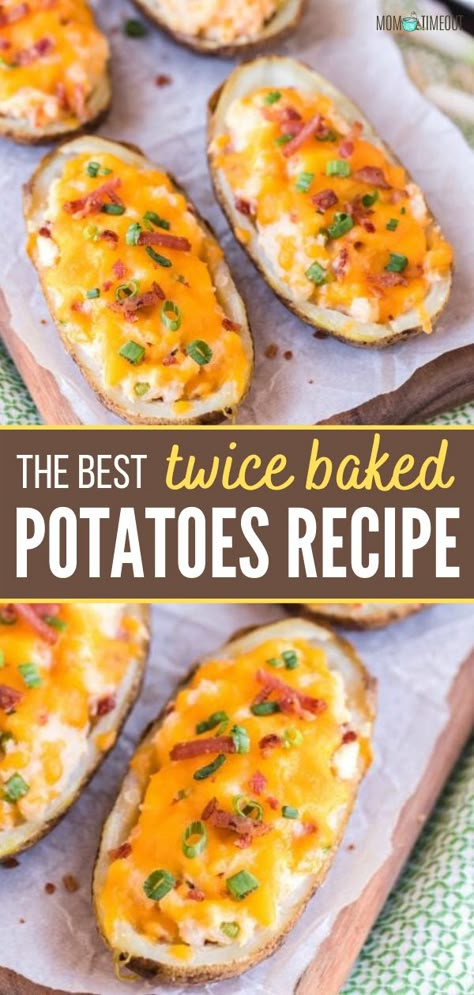 Best Twice Baked Potatoes, Baked Potato Recipe, Cream Cheese Potatoes, Twice Baked Potato, Twice Baked Potatoes Casserole, Homemade Chinese, Baked Potato Casserole, Potato Skin, Baked Potato Recipes