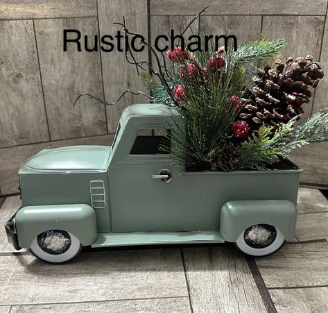 $30.00 Vintage truck Vintage Truck, Rustic Charm, Christmas Decorations, Trucks, Christmas