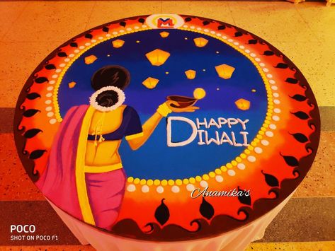 Lady holding Diya Simple Home Decor #DiwaliDecor #DiwaliRangoli #Rongoliideas #BorderRangoli #simpleRangoli...  #Diya #holding #Lady Lady Rangoli Design, Cartoons Rangoli Design, Cartoons Rangoli, Happy Diwali Rangoli, Diwali Painting, Rangoli Designs For Competition, Poster Rangoli, Easy Rangoli Designs Videos, Very Easy Rangoli Designs