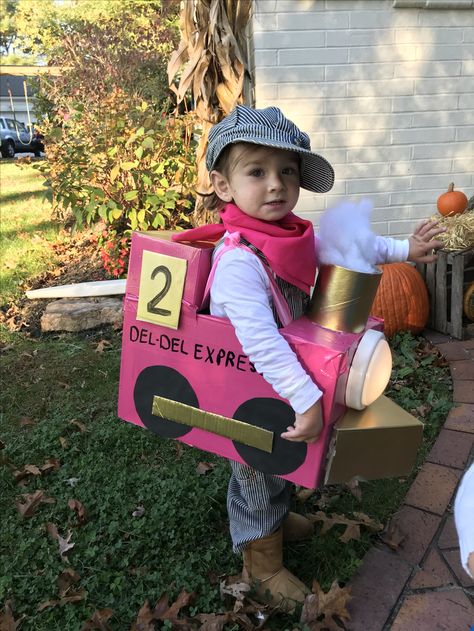 Train Halloween Costume Toddler, Train Stroller Costume, Diy Train Conductor Costume, Diy Train Costume, Conductor Outfit, Train Conductor Costume, Stroller Costume, Train Outfit, Diy Girls Costumes