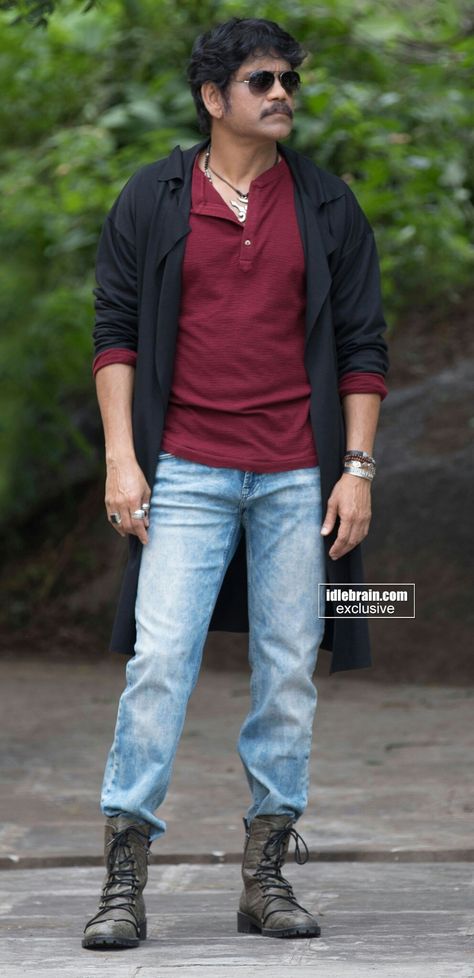 Nagarjuna Akkineni, Casual Work Attire, Movie Pic, Black Panther Marvel, Work Attire, Black Panther, Work Casual, Panther, Bomber Jacket