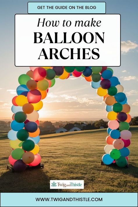 Make Balloon Arches with Fishing Line Diy Balloon Arch, Balloon Arch Diy, How To Make Balloon, Balloon Arches, Up Balloons, Balloon Diy, Festive Decor, Decor Guide, Fishing Line