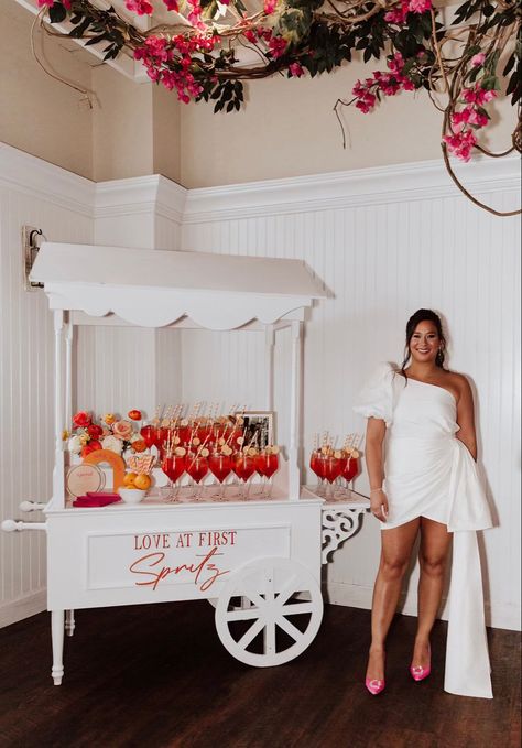 Aperol Spritz Seating Chart, Aperol Wedding Bar, Spritz Engagement Party, Aperol Spritz Table Decor, Aperol Spritz Station Wedding, Aperol Spritz Cart, Aperol Spritz Bar Cart, Aperol Spritz Decor, Aperol Spritz Bridal Shower Theme Decor