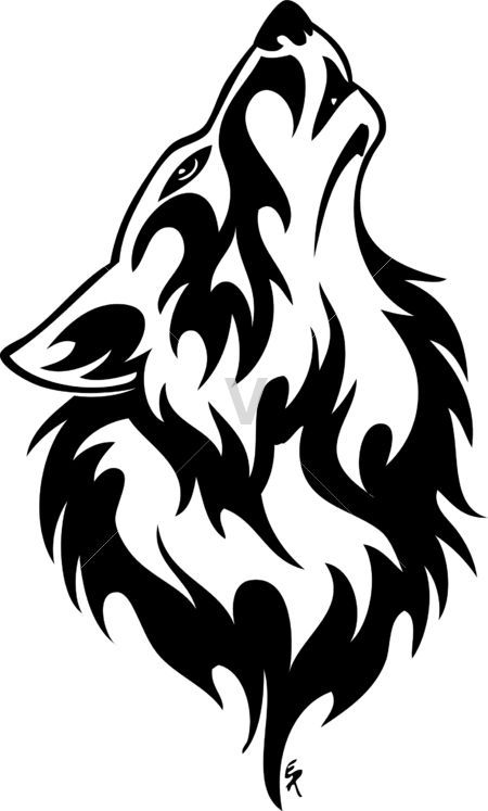 White Wolf Tattoo, Howling Wolf Tattoo, Wolf Silhouette, Animal Stencil, Wolf Tattoo Design, Wolf Drawing, Pola Sulam, Wolf Tattoos, Wolf Tattoo