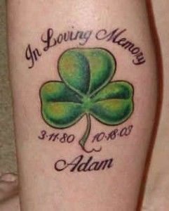 Memory* Clover Memorial Tattoo, Shamrock Memorial Tattoo, Leprechaun Tattoos, Fishing Hook Tattoo, Watercolor Butterfly Tattoo, Hook Tattoos, Memorial Tattoo Designs, Four Leaf Clover Tattoo, Rip Tattoo