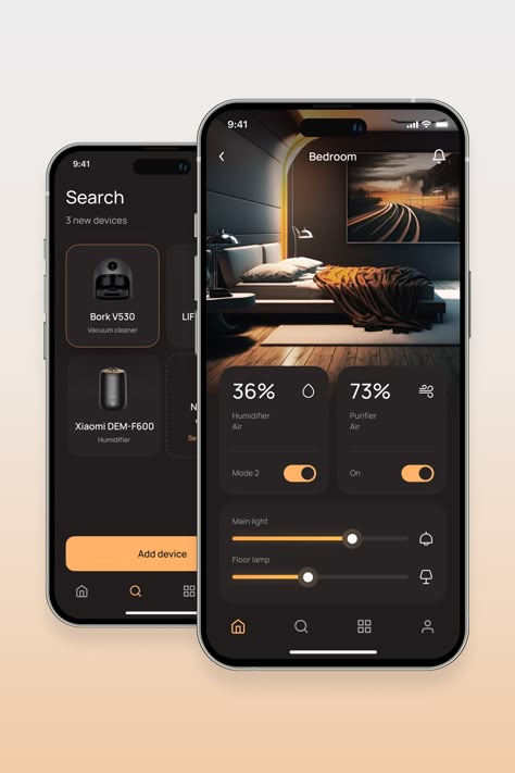 Mobile App Mockup, Modern App Design, App Home Page, Ui Website Design, Ui App Design, Ui Ux Design App, Smart Home Dashboard, Mobile App Ui Design, App Ui Ux Design