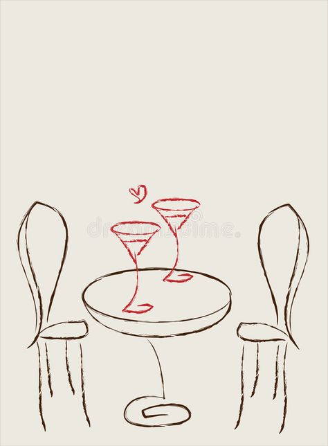 Table for two. Illustration of a table for two , #Sponsored, #Table, #Illustration, #table #ad Dinner Table Tattoo, Table Tattoo Design, Table Illustration Art, Dinner Table Drawing, Dining Table Illustration, Dinner Table Illustration, Table Tattoo, Table Illustration, Romantic Illustration