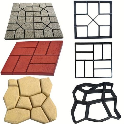 Faster shipping. Better service Paving Stones Walkway, Paving Stone Patio, Walk Maker, Diy Path, Stepping Stone Paths, Concrete Stepping Stones, Stone Road, Don Pedro, Concrete Patios