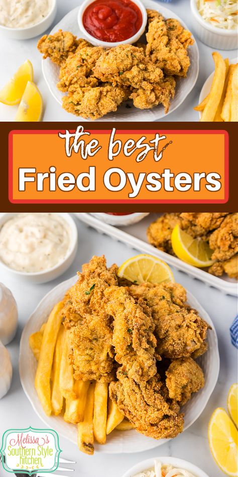 Rolled Oysters Recipe, How To Cook Oysters, Fried Oyster Recipes, Fried Oysters Dipping Sauce, Pan Fried Oysters Recipe, Broiled Oysters Recipe, Fried Oysters Easy, Fried Oysters Recipe, Oyster Dishes