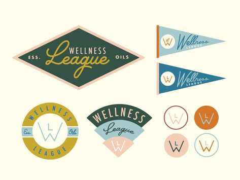 Sports Club Branding, Olympic Branding Design, Summer Camp Graphic Design, 2023 Typography, Retro Badge Design, Vintage Surf Logo Design, Vintage Surf Brand Logos, Camp Brand, Inspiration Logo Design