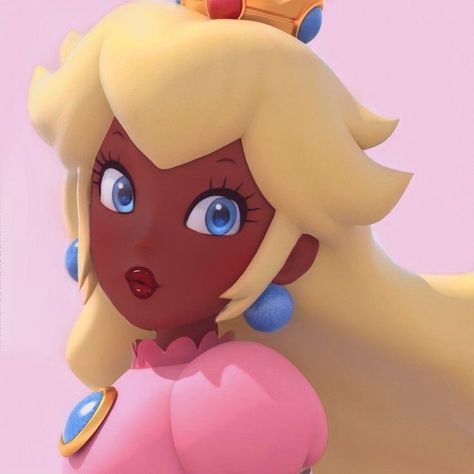 Black Princess Peach, Black Princess, Princess Peach, Daisy, Hair, Black