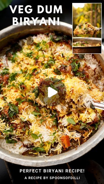 Vegetable Dum Biryani Recipe, Easy Biryani Recipe, Veg Pulao Recipe, Dum Biryani Recipe, Vegetable Pulao Recipe, Vegetable Biryani Recipe, Paneer Biryani, Veg Pulao, Veg Biryani