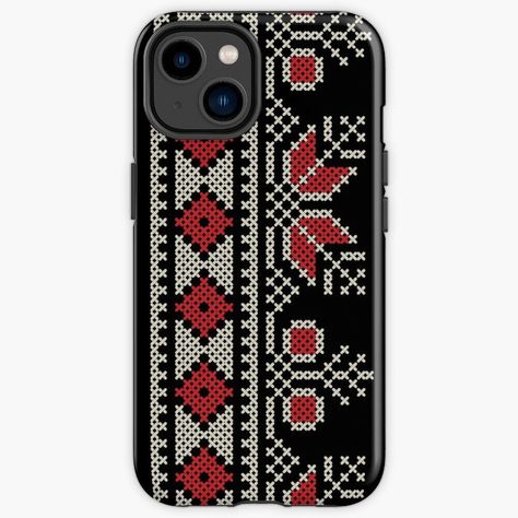 Realistic Embroidery, Embroidery Pattern Design, Red Iphone Case, Hand Phone, Red Iphone, Red Design, Stitching Art, Iphone 8 Cases, Iphone Case Design