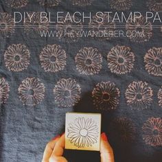 Bleach Stamping, Diy Bleach, Bleach Pen, Adventurous Travel, Tie Dye Crafts, Make Flowers, Fabric Dyeing, Fabric Stamping, Tie Dye Diy