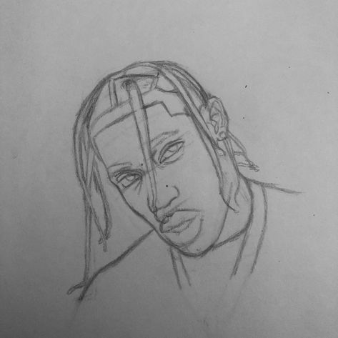 Nate Sketches on Instagram: “🕊✏️W.I.P drawing of Travis Scott / Outline is done ✔️ Time to work on adding the details and shading • • • • • • • • #traviscott…” Travis Scott Drawing Cartoon, Cover Drawing, Travis Scott Sketch, Rapper Sketches, Travis Scott Cartoon, Travis Scott Drawing, Rapper Art Drawing, Outline Drawing, Drake Drawing