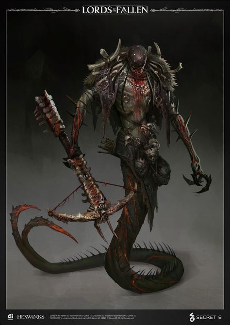 Lords Of The Fallen Art, Grim Hollow, Lords Of The Fallen, Grim Dark, Lord Of Shadows, Dark Creatures, Alien Character, Horror Artwork, Anime Monsters