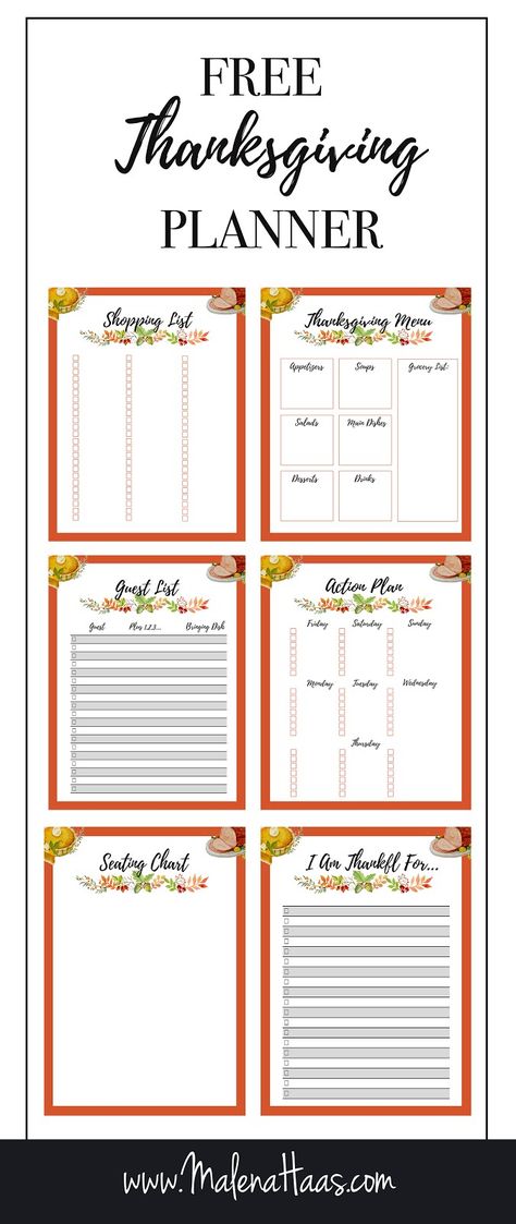 Thanksgiving Planner Printables Free, Thanksgiving Planning Printables, Thanksgiving Journal, Free Planner Inserts, Thanksgiving Planning, Thanksgiving Planner, Freebie Friday, Printable Thanksgiving, Planner Obsessed