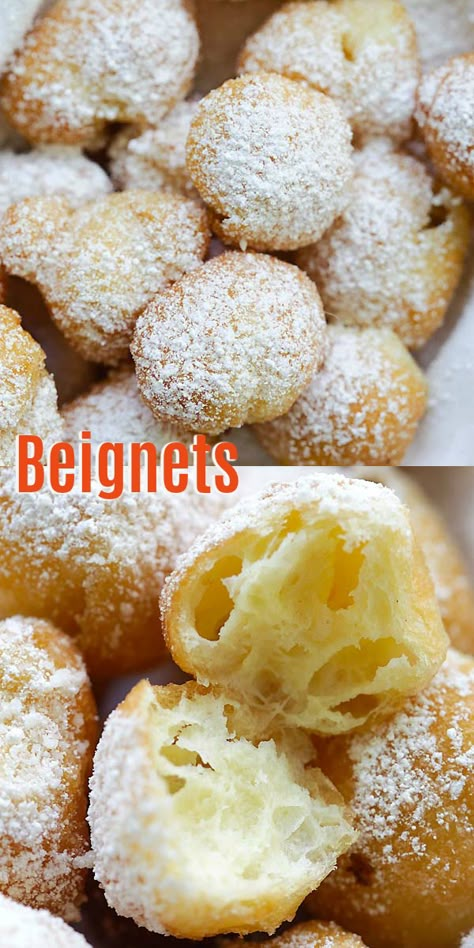 Yeast Packet Recipes, Dessert For Breakfast Recipes, Stove Top Dessert Recipes, Benight Recipe, Easy Baked Goods To Sell, Beneights Recipe, Emmymade Recipes, Beignets Recipe Easy, Easy Beignets