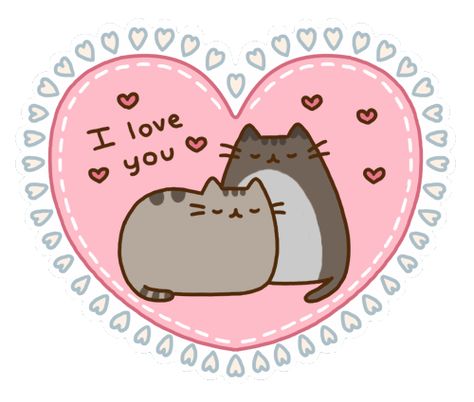 Pusheen hugging!!