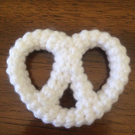 Crochet Pretzel, Crochet Banner, Pasta Party, Chocolate Dipped Pretzels, Toy Food, Medium Weight Yarn, Crochet Etsy, So Real, Chocolate Dipped