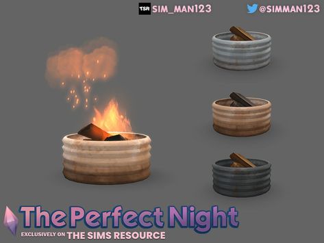 Sims 4 Bonfire Cc, Sims 4 Fire Pit Cc, Sims 4 Fire Pit, Sims 4 Camping Cc, Sims 4 Beach Cc, Paddle Decor, Sims Memes, Indoor Fire Pit, Sims 4 Decades Challenge