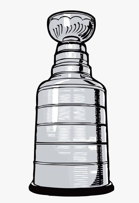 Stanley Cup Drawing, Tumbler Drawings, Stanley Cup Trophy, Hockey Drawing, Cup Clipart, Cup Drawing, Montreal Canadians, Engraving Ideas, Tattoo Style Drawings