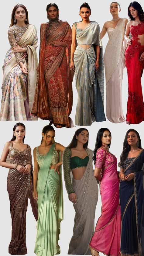 ✨️Indian Saree Inspo✨️ Types Of Indian Dresses, Types Of Sarees Names, Sarees Names, Dresses Names, Sabyasachi Mukherji, Dramatic Romantic, Gaurav Gupta, Romantic Classic, True Spring