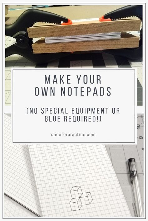 How To Make A Notepad, Spiral Book Binding, Selfmade Gifts, Bakesale Ideas, Diy Note Pad, Diy Notepad, Diy Bookbinding, Notepad Diy, Fun Crafts For Teens