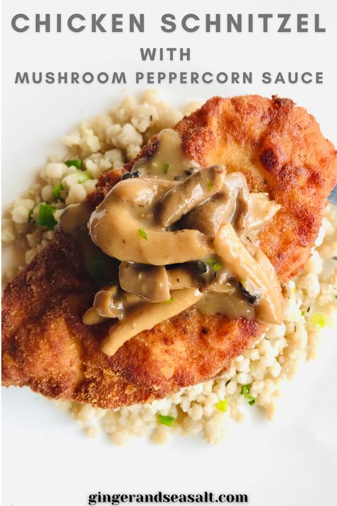 Black Peppercorn Sauce, Creamy Peppercorn Sauce, Sea Salt Recipes, Schnitzel Recipes, Salt Recipes, Peppercorn Sauce, Ways To Cook Chicken, Chicken Schnitzel, Sauteed Chicken