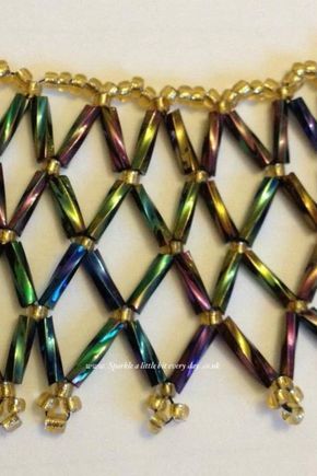 Beading Netting, Lace Necklace, Necklace Patterns, Beading Tutorial, Beading Needles, Bead Pattern, Bugle Beads, Beaded Jewelry Patterns, Beaded Ornaments