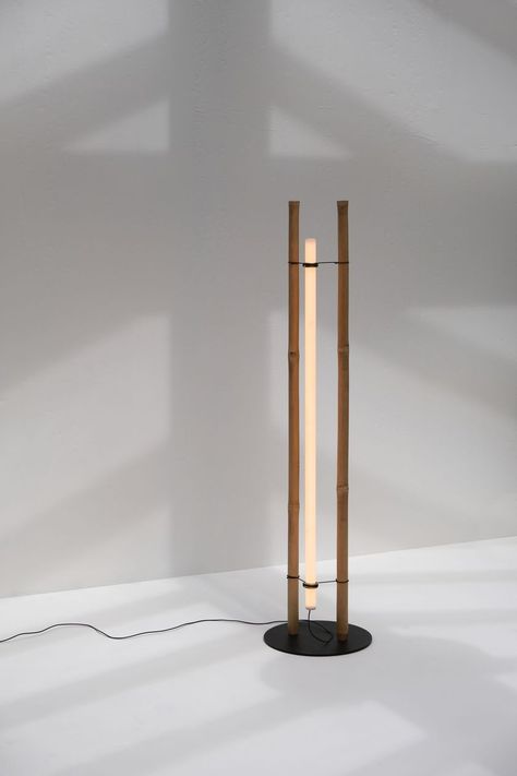 Borosilicate glass and bamboo LED floor lamp TA-KE 1 by Michael Anastassiades_2 Michael Anastassiades, Lamps Design, Bamboo Poles, Lights Pendant, Furniture Light, Lighting Lamp, Led Floor, Floor Lamp Design, Led Floor Lamp