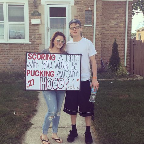 #homecomingproposal #hockey Hockey Promposal Ideas, Hockey Sadies Proposal, Hockey Winter Formal Proposal, Hockey Homecoming Proposals, Hockey Hoco Proposals Ideas, Hockey Promposal For Him, Hockey Promposal, Hockey Hoco Proposals, Winter Formal Signs Girls Ask Guys