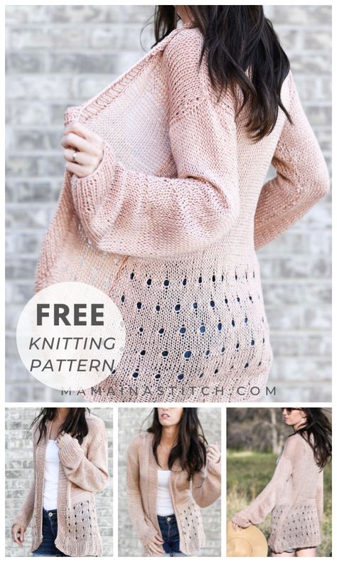 Senna Summer Sweater Cardigan Free Knitting Pattern - Knitting Pattern Spring Cardigan Knitting Pattern, Knit Summer Sweater Pattern, Easy Knitted Cardigan Pattern Free Women, Summer Knit Projects, Free Knit Cardigan Patterns For Women, Summer Sweater Knitting Patterns, Knitting Patterns Free Sweaters & Cardigans, Free Cardigan Knitting Patterns Women, Easy Knit Cardigan Pattern Free