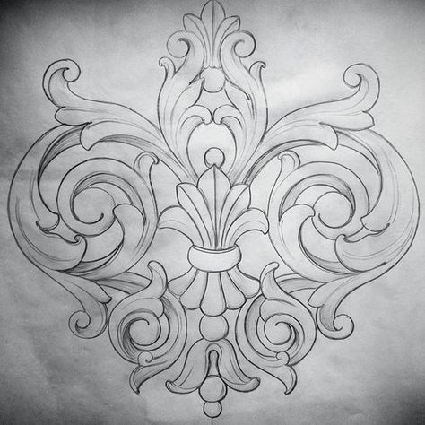 Acanthus motif More | Wood carving patterns, Ornament drawing, Filigree tattoo Kids Woodworking Projects, Tre Kunst, Woodworking Lamp, Filigree Tattoo, Wooden Signs With Sayings, Ornament Drawing, Pola Bordir, Tooling Patterns, Furniture Appliques