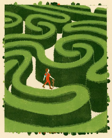 Labyrinth Book Cover, Maze Drawing, Labyrinth Maze, Jose Fernandez, Labyrinth Design, Page Illustration, Oprah Magazine, Maze Design, Trials And Tribulations