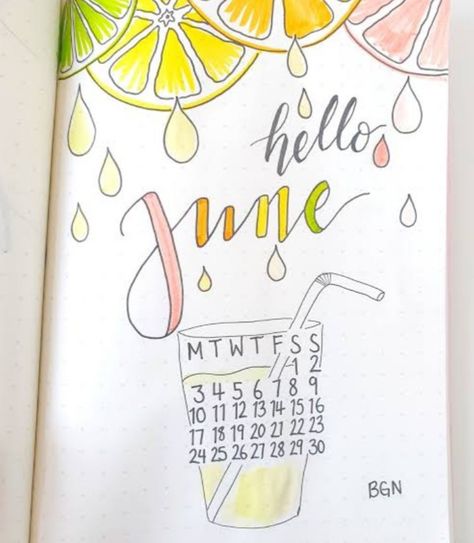 Journal Ideas June, June Bullet Journal Ideas, June Bullet Journal, Journal June, Weekly Log, Bullet Art, Ideas Journal, Bullet Journal 2020, Bullet Journal 2019