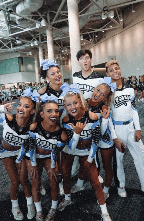 Steel Rays Cheer, Rays Cheer, Stingray Allstars, Cheer Practice Outfits, Allstar Cheer, Aesthetic Widgets, Cheer Competition, Cheer Pics, Cheerleading Photos