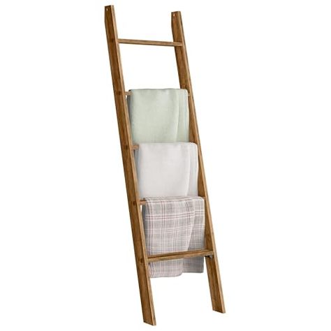 Blanket Stand, Work Nook, Organizing Cosmetics, Shelf Ladder, Display Towels, Blanket Ladders, Apartment Finds, Quilt Ladder, Ladder Shelves